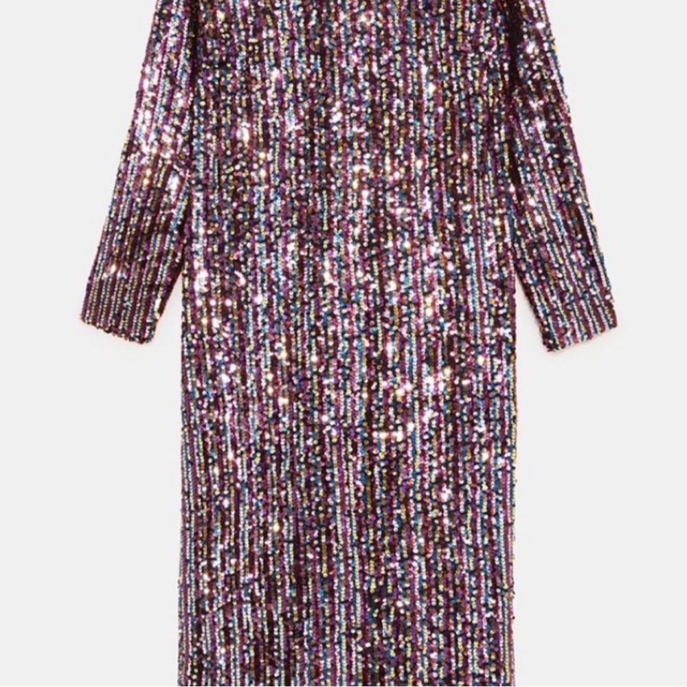 NWT Zara Sequin dress SZ L in Women